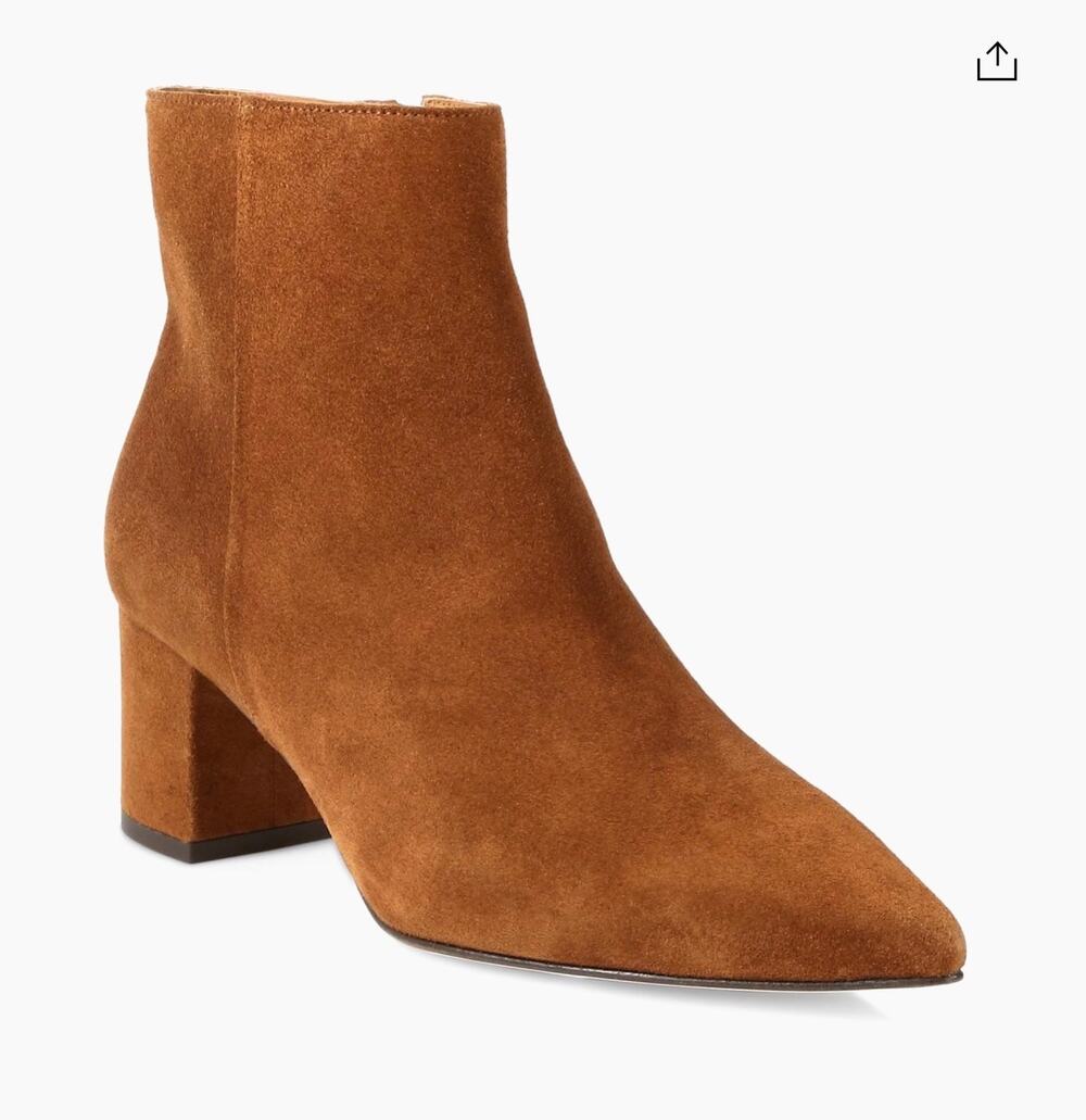 L'AGENCE Jeanne 85MM Suede Ankle Boots Size 9.5